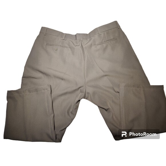 HABAND Men’s Dress Pants/ Gray/ Size 48x28 Polyester/ Flat Front - Picture 2 of 7